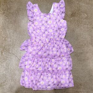 Lilac Floral Tiered Dress